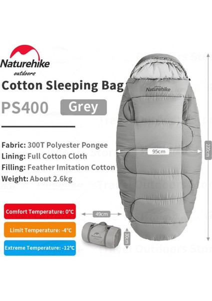 PS400 Oval Ultralight Uyku Tulumu -12°c ( Cloudy Grey ) modelleri