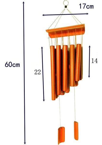 Doğal Çok Bambu Tüp Rüzgar Çanları Bambu Rüzgar Çanları (Yurt Dışından)