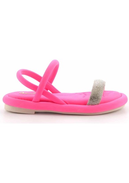 Fuşya Saten Kadın Sandalet K05362028238