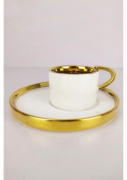 Porselen 6’lı Kahve Fincan Takımı Beyaz - İST-85 fırsatları