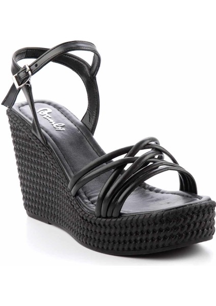 Siyah Kadın Dolgu Topuklu Ayakkabı K05823090509 fırsatları