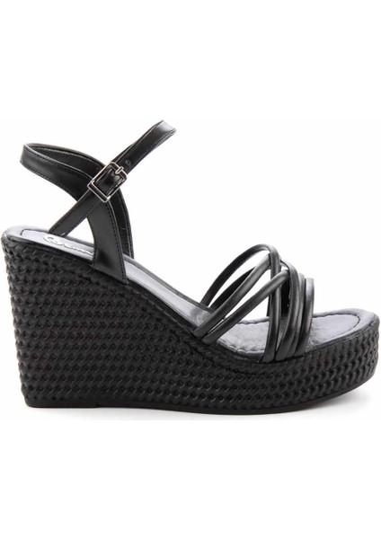 Siyah Kadın Dolgu Topuklu Ayakkabı K05823090509 indirimleri