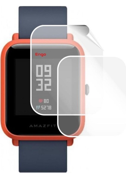 Amazfit Bip Saat Ekran Koruyucu Tam Kaplama Tpu Film 2 Adet