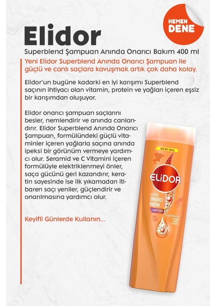 Superblend Şampuan Anında Onarıcı Bakım 400 ml