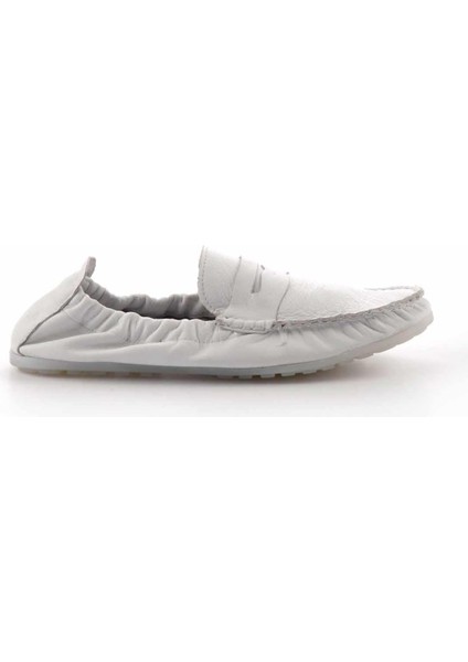 Beyaz Leather Erkek Loafer Ayakkabı E01323092003