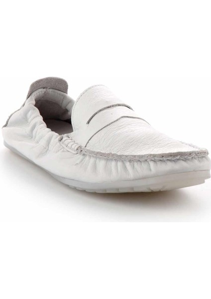 Beyaz Leather Erkek Loafer Ayakkabı E01323092003