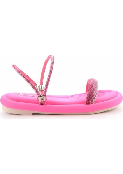 Fuşya Saten Kadın Sandalet K05362028138