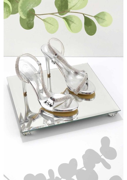 Lame Ayna Kadın Abiye Ayakkabı K05353046739