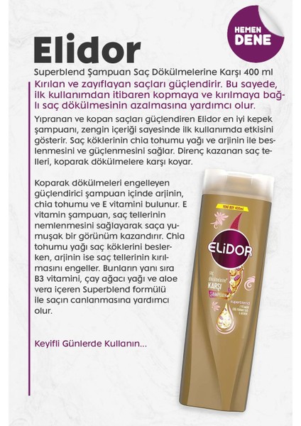 Superblend Şampuan Saç Dökülmelerine Karşı 400 ml