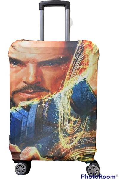 Yıkanabilir Dijital Baskı Lastik Destekli Valiz Kılıfı 605639