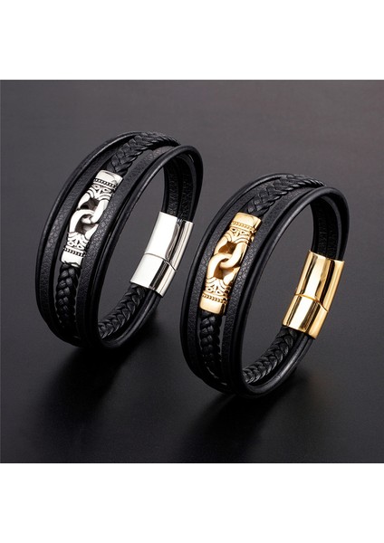 Erkek El Örgüsü Baş Deri Bileklik (Yurt Dışından) modelleri
