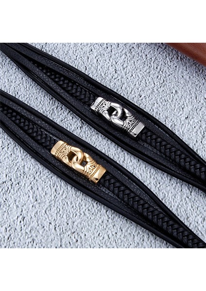 Erkek El Örgüsü Baş Deri Bileklik (Yurt Dışından) indirimleri