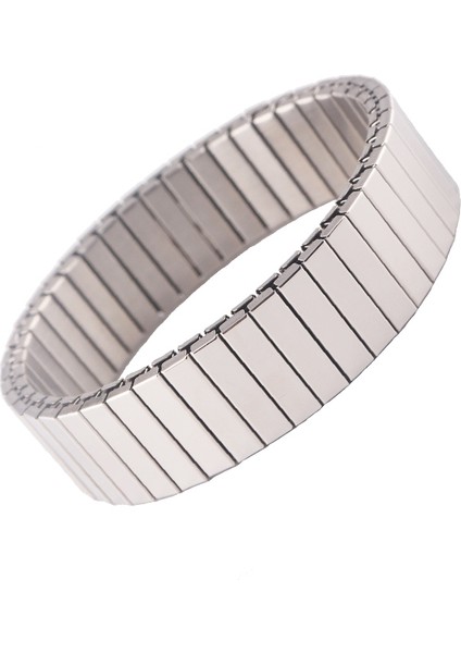 Çelik Streç 16MM Erkek Geniş Bilezik (Yurt Dışından)