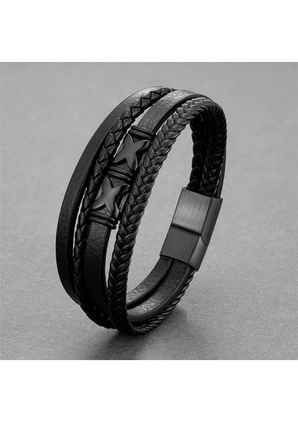Erkek El Örgüsü Baş Deri Bileklik (Yurt Dışından) fiyatları
