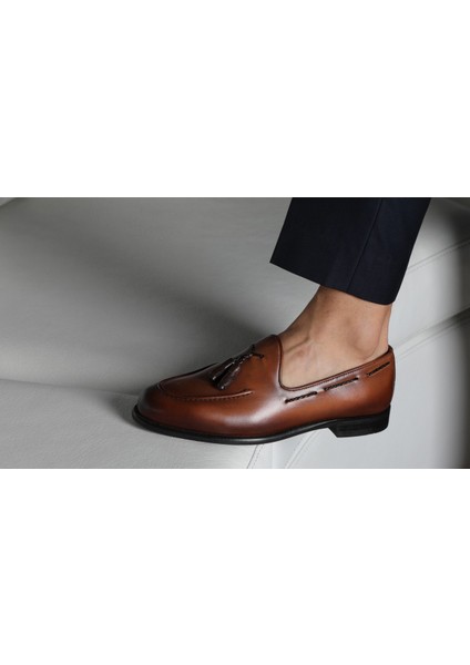 Antik Model Gerçek Deri Erkek Kahverengi Kundura fırsatları