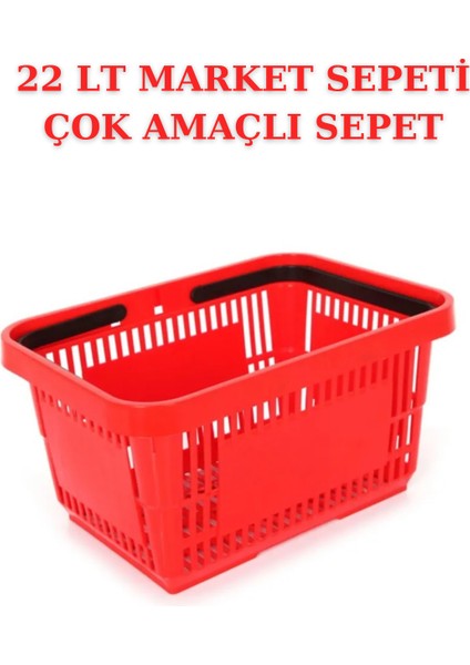 22 Litre Market Sepeti, Alışveriş Sepeti, Saplı Market Sepeti modelleri