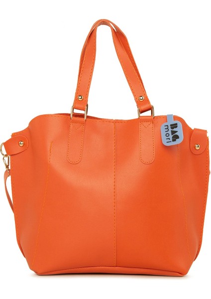 Siyah Kadın Üç Bölmeli Çıtçıt Detaylı Çanta M000002918