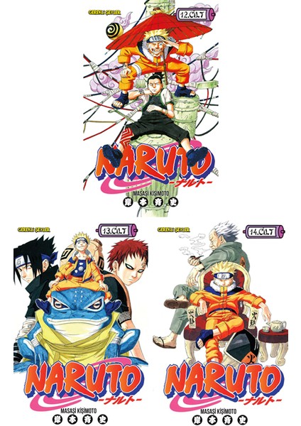 Naruto 12-13-14. Ciltler Manga Seti - Masaşi Kişimoto