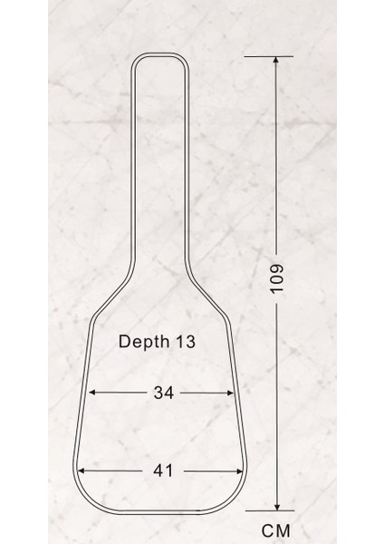 Akustik (Dreadnought) Gitar Kılıfı, Scale 4/4, Siy