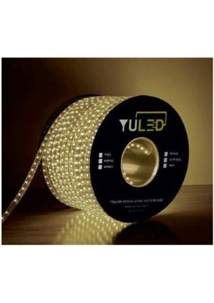 1 Metre 220V Silikonlu Yapışkanlı 10 cm Kesimli Hortum Şerit LED Günışığı