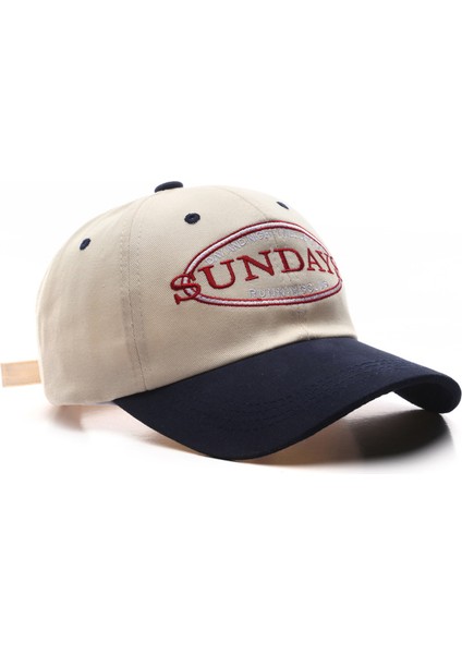 Retro Denim Renk Eşleştirme Kadın Erkek Spor Seyahat Güneş Koruyucu Güneşlik Beyzbol (Yurt Dışından)