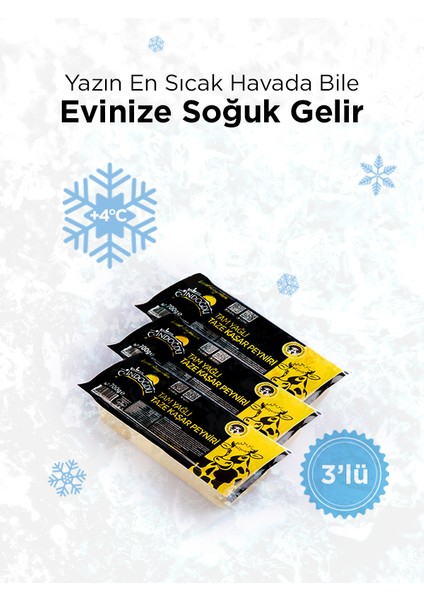 Taze Kaşar Peyniri 700 gr x 3