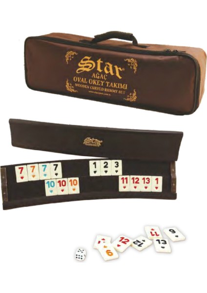101 Oval Okey Takımı - Koyu Renk