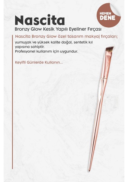 Bronzy Glow Kesik Yapılı Eyeliner Fırçası fiyatları