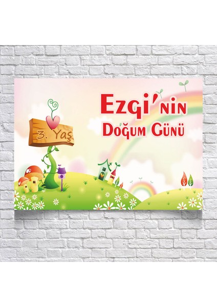 Masal Diyarı Temalı Doğum Günü Afişi