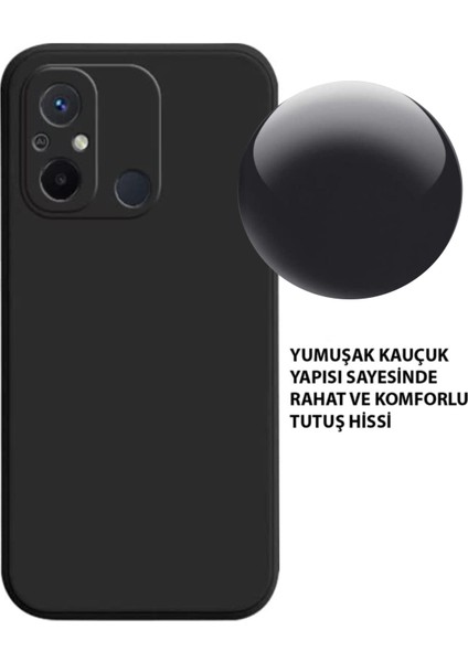 Xiaomi Redmi 12C ile Uyumlu Kapak Mat Siyah Yumuşak Silikon Kılıf modelleri