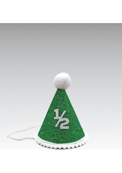 Yeşil Altı Ay Kınası Yarım Yaş 1/2 Çocuk Mini Şapka