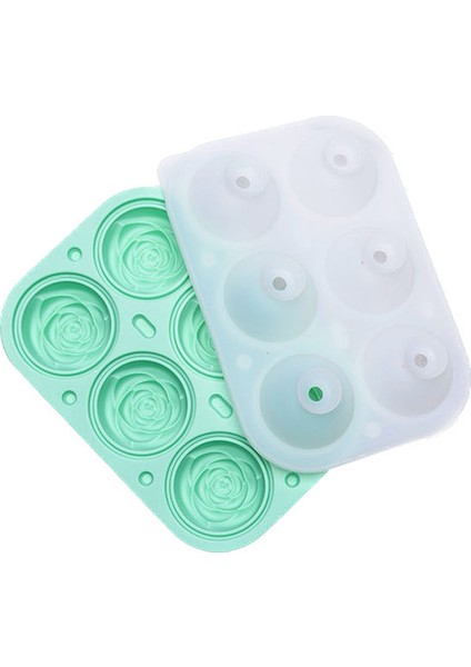 Silikon 6 Bölmeli Gül Buz Kalıbı Buz Bölmesi (Yurt Dışından)