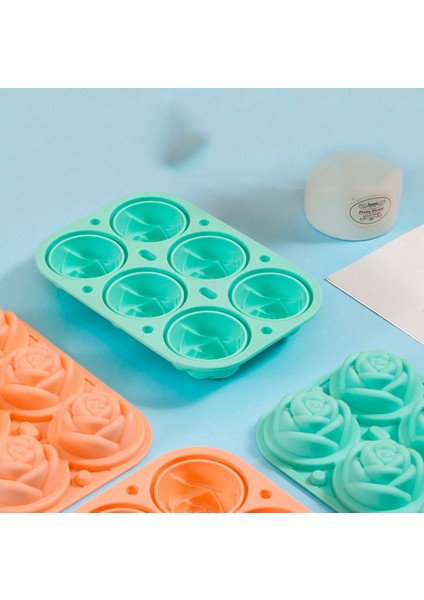 Silikon 6 Bölmeli Gül Buz Kalıbı Buz Bölmesi (Yurt Dışından) indirimleri