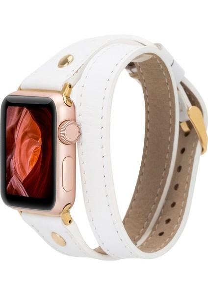 Apple Watch Uyumlu 42-44-45MM Slim Dtgt F3 Deri Kordon