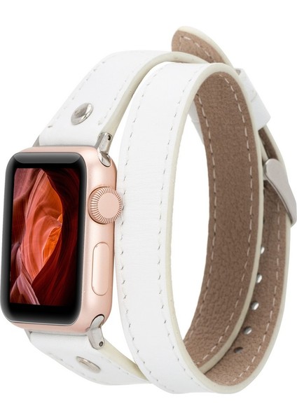Apple Watch Uyumlu 42-44-45MM Slim Dtgt F3 Deri Kordon