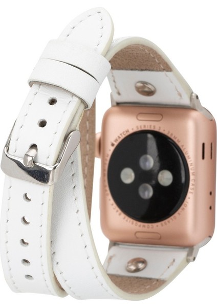 Apple Watch Uyumlu 42-44-45MM Slim Dtgt F3 Deri Kordon