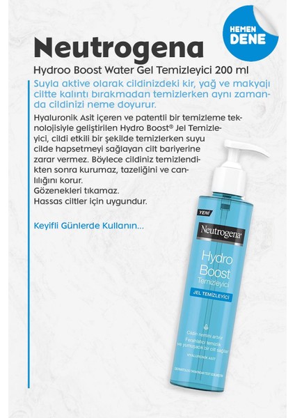 Hydro Boost Water Gel Temizleyici 200 ml