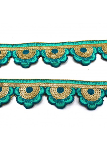 Hint Işi Şerit Pullu Motif Çiçek Turkuaz fiyatları