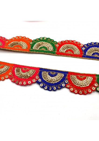 Hint Işi Şerit Pullu Motif Çok Renkli 2 modelleri