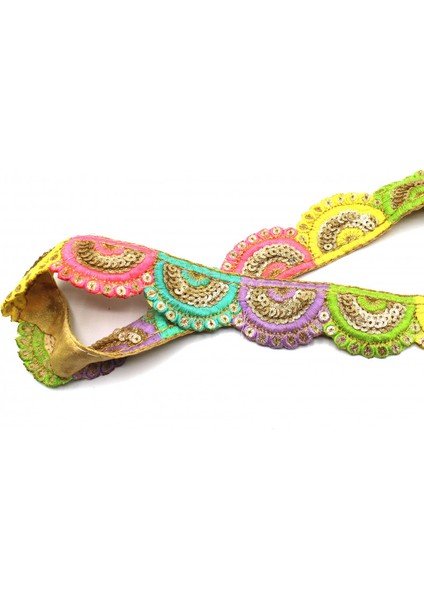 Hint Işi Şerit Pullu Motif Çok Renkli 1 modelleri