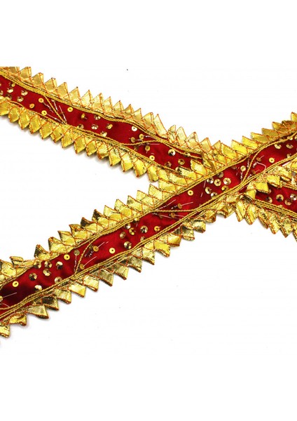 Hint İşi Şerit Zarif Pullu Altın-Bordo modelleri