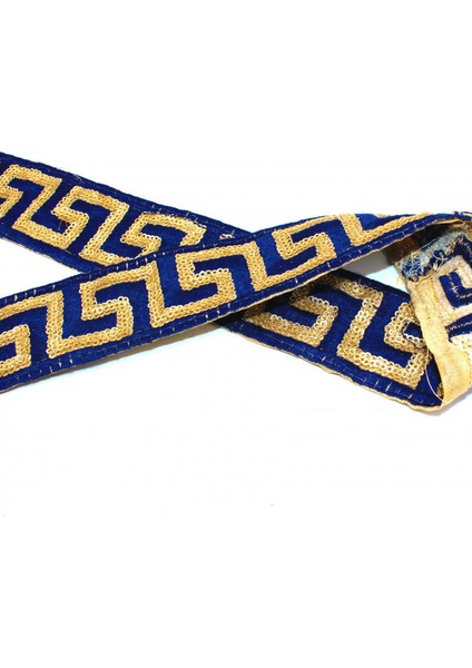 Hint İşi Şerit Etnik Motif Lacivert fırsatları