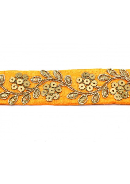 Hint İşi Şerit Pullu Çiçekli Turuncu fiyatları