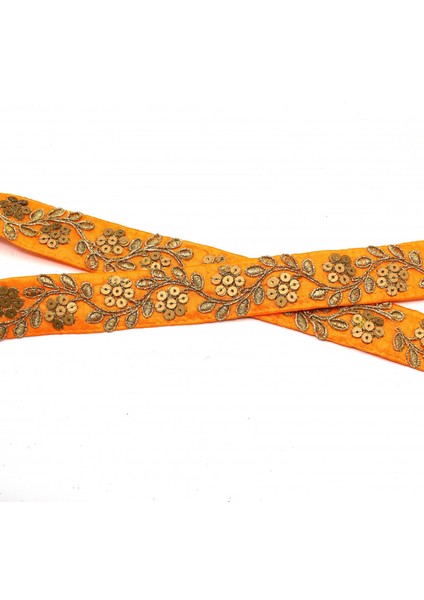 Hint İşi Şerit Pullu Çiçekli Turuncu fırsatları