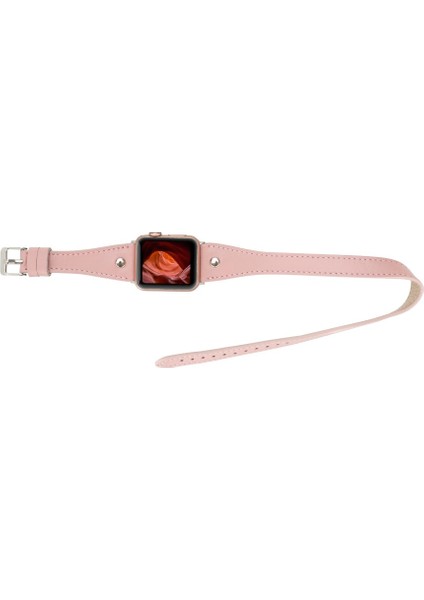 Apple Watch Uyumlu 42-44-45MM Slim Dtst Nu2 Deri Kordon