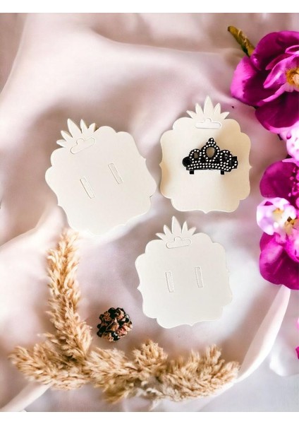 Klips Toka Kartı - Bijüteri Kartı - Aksesuar Kartı/ Etiketi 25 Adet 11X9 Cm(Beyaz) fiyatları