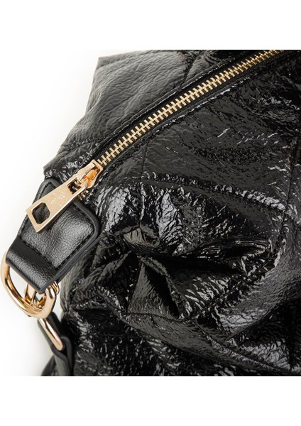 Extra Büyük Boy Omuz Çantası Siyah Rugan (eni 44 cm , boyu 32 cm ) modelleri