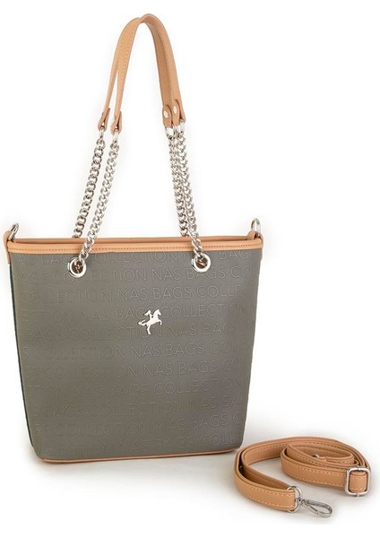 Kadın Omuz Çantası Yeşil Camel Gofraj indirimleri