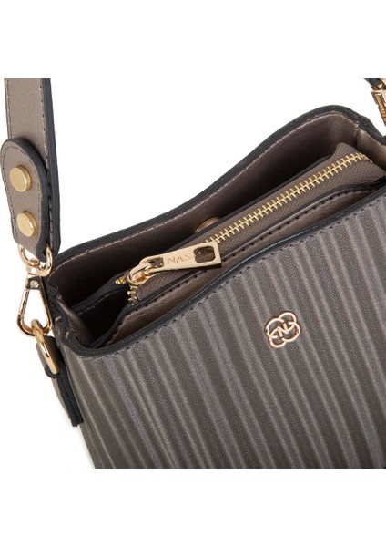 Kadın Mini Omuz ve Çapraz Çantası Gri Cosmos(eni ;19 cm ,boy;19 cm) modelleri