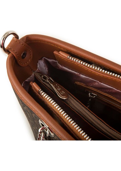 Kadın Omuz Çantası Kahve Taba Yazılı fiyatları